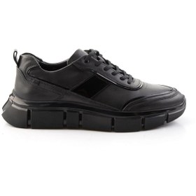Resim Bambi Siyah Hakiki Deri Erkek Sneaker E01958179203 