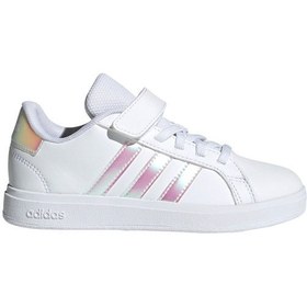 Resim Adidas Grand Court 2.0 El C Beyaz Kız Çocuk Sneaker Beyaz-metalık Pembe Beyaz - Pembe 