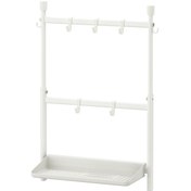 Resim Duvar Rayı, Beyaz, 45/65x45,7 Cm, Bulaşıklıklı Ve 5 Kancalı 