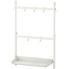 Resim Duvar Rayı, Beyaz, 45/65x45,7 Cm, Bulaşıklıklı Ve 5 Kancalı 