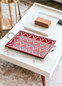 Resim The Mia Corallo Servis Tepsisi Kırmızı 47 x 27 CM 