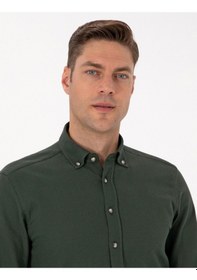 Resim Pierre Cardin Erkek Koyu Haki Gömlek Desenli 50311562-vr111 Koyu Haki 