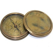 Resim 9025975204384lmr - Larimar Üzeri Çapa İşlemeli Pirinç Kullanışlı Pusula 