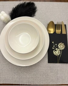 Resim Gold Yaldızlı Siyah Cepli Hindiba Çiçeği Peçete 12 Adet 