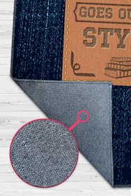 Resim Okumanın Modası Geçmez Dekoratif Kitap Sever Halısı - 160x240 