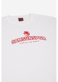 Resim Logolu Samsunspor Baskılı T-shırt Ekru 