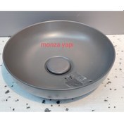 Resim tezgah üstü çanak lavabo 42 cm antrasit 