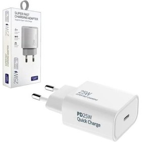 Resim Huawei Nova Y9 İle Uyumlu 25w Pd Type-c 3a Süper Turbo Hızlı Şarj Adaptörü Kablo Dahil Değildir 