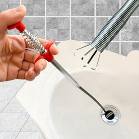 Resim Paslanmaz Çelik Tıkanıklık Çözücü Alet - 58.42cm, 88.9cm, 160.02cm Pençe Başlı Saç Çıkarma için, Kanalizasyon, Mutfak Lavabosu & Banyo Küveti Drenajları için İdeal - Temel Tesisat Aksesuarı 