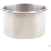 Resim 2x Gümüş Gezgin Paslanmaz Çelik Kupa Içecek Tutucu Tekne Kamyon Kampçı 90MM 