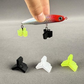 Resim 50 Adet Üçlü Kanca Koruyucu Kol 3 Renk Balık Oltası Aksesuarı Çizilmeye Karşı Örtüler, 