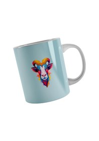 Resim Keçi Kupa Bardak B0075 