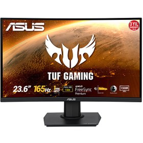 Resim Asus TUF VG24VQE 23.6" 1 MS 165 Hz FHD FreeSync Kavisli Oyuncu Monitörü 