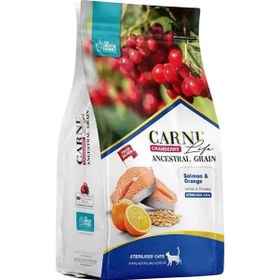 Resim Carni Life Az Tahıllı Somon ve Portakallı Kısırlaştırılmış Kedi Maması 12 KG 