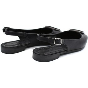 Resim Beyaz Park Moda Burnu Kapalı Toka Detaylı Kaadın Babet Siyah Siyah 