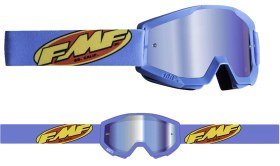 Resim FMF Powercore Core Mavi aynalı cam motosiklet gözlüğü 