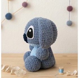 Resim Mühre 28CM Trend El Emeği Sevimli Stich Peluş Oyuncak Uyku Arkadaşı Stıch 