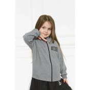 Resim Gökçecik Tekstil Çocuk Unisex Gri Stop Mont - Ceket Bebek Hırka Kız Erkek Çocuk Fermuarlı Dış Giyim Kidsabu 