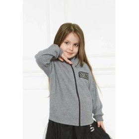 Resim Gökçecik Tekstil Çocuk Unisex Gri Stop Mont - Ceket Bebek Hırka Kız Erkek Çocuk Fermuarlı Dış Giyim Kidsabu 