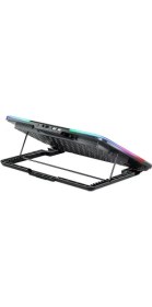 Resim Gaming M60 Laptop Soğutucu, Notebook Stand,10 Rgb Işık Kontrolü, 15.6-17 Inch, Hız Kontrolü, 6 Büyük Fan,telefon Standı, 2 USB 