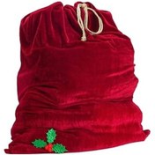 Resim Lijinxu Yılbaşı Baba Hediye Çantası Kadife Çantası Parti Kırmızı Büyük Baba Hediye Çuval 