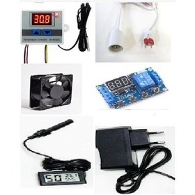 Resim 6 Lı Kuluçka Seti,Kuluçka Makinesi,Nem Ölçer,Termostat,Fan,Adaptö N11.1260 