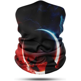 Resim Ulukurt Desenli Motosiklet Bandana Boyunluk Outdoor Balaklava 