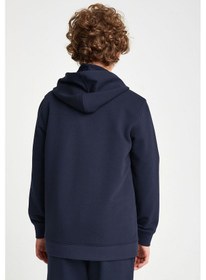 Resim Lescon Çocuk Fermuarlı Kapüşonlu Sweatshirt 25s-3263-25n Lacivert 