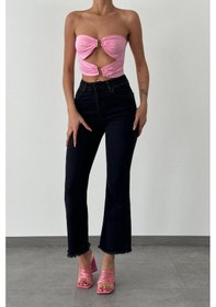 Resim Lacarino 7396 M.flare Kadın Jean Pantolon Siyah 