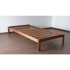 Resim Doğal Masif Ahşap Butik Karyola Ceviz Renk Başlıksız 120X200 cm 