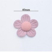 Resim Çok Renkli 10 Adet 40mm Çiçek Aplike Dıy Elbise Şapka Şapkalar El Sanatları Eldiven Tayt Çorap Dikiş Yamaları Dekor Aksesuarları 