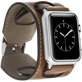 Resim Bouletta Cuff iOS Uyumlu Watch 42-44-45Mm Deri Kordon Taba 