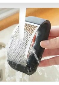 Resim Sarımsak Ezici Presi Pratik Doğrama Aleti Hızlı Ve Kolay Sarımsak Hazırlama Aracı Siyah 