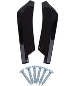 Resim 1 Çift Karbon Fiber Kanatçıklar Yan Etek Uzatma Araba Ön Arka Tampon Şerit Dudak Spoiler Difüzör Ayırıcı Çizik Koruyucu 