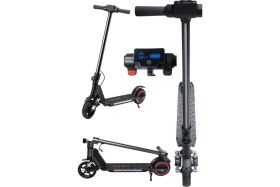 Resim Elektrikli Çocuk Scooter - Çift Frenli Katlanabilir - LED Işıklı - Ön Çift Süspansiyonlu 8+ 