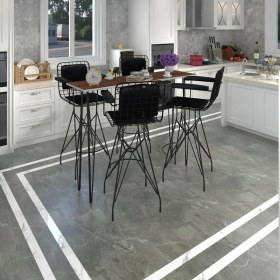 Resim Kenz Life Knsz Masa Sandalye Takımı HEM105ZENGIN Cvzsyh 140*040 4 Sandalye Syhsyh Kolçaklı Sırt Minderli 