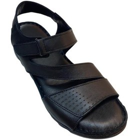 Resim Neon Akm-088 Kadın Siyah Hakiki Deri Sandalet - 36 Siyah 