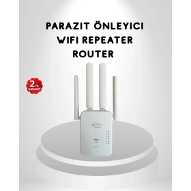 Resim Marsilyan 300MBPS Wifi Menzil Genişletici 4 Antenli Wpa3 Güvenlikli Priz Tipi Repeater 