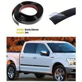 Resim Globalbloom Yıtape 1 Inch Kendi Kendisine Yapışan Pvc Araç Şerit Koruması Çizilmeye Dayanıklı Siyah Kırmızı 