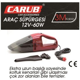 Resim Evimshopping Carub Çakmaklık Girişli Oto Temizleyici Araç Süpürgesi 12V Ultra Çekim 7699803177997 