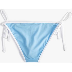 Resim Koton Bikini Altı Normal Bel Yanları Bağlamalı Biye Detaylı Açık Mavi 3sak00019bm 3SAK00019BM610 Açık Mavi 