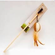 Resim Eastland Tüylü ve Peluşlu Ahşap 46 CM Kedi Oltası 