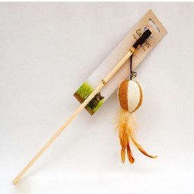 Resim Eastland Tüylü ve Peluşlu Ahşap 46 CM Kedi Oltası 