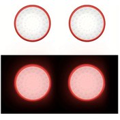 Resim Willowhaven 4 Adet Kaymaz Analog Joystick Başlığı Işıklı Kapak Switch Konsol İçin Kırmızı 