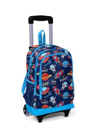 Resim Coral High Kids Lacivert Mavi Uzay Desenli Çekçekli 3'lü Çanta Seti Set0123376 