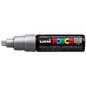 Resim Hobi-Marketart Uni Posca Pc-8K Boyama Markörü 8 Mm Kesik Uç Metalik Gümüş 