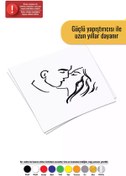 Resim Genel Markalar Çizgisel Çift Sticker Oto Motor Laptop Duvar Folyo Sticker 15 X 15 Cm 