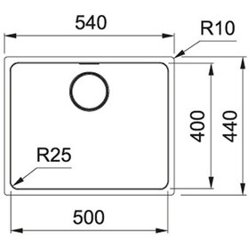 Resim Franke Mythos Myx 110-50 Paslanmaz Çelik 