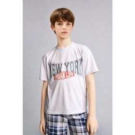 Resim DeFacto Regular Fit Desenli 2'li Pijama Takımı Erkek Çocuk H0373A826SM 