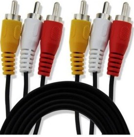 Resim Alfais 5007 3Rca To 3 Rca Ses Görüntü Tos Scart Kablosu 3 Metre 